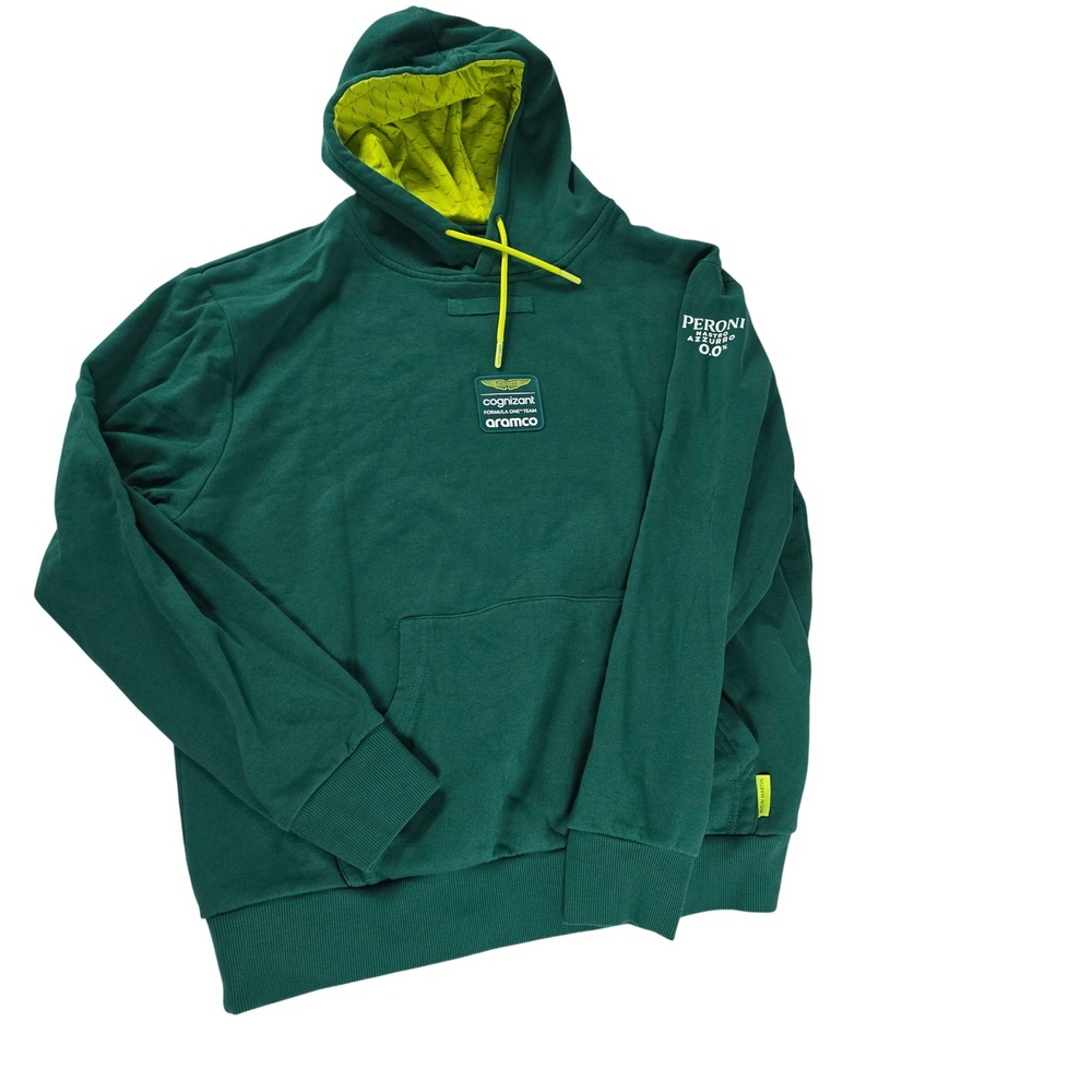 Aston Martin Cognizant F1 Team Hoodie Mens Medium Green Peroni Pelmark Racing